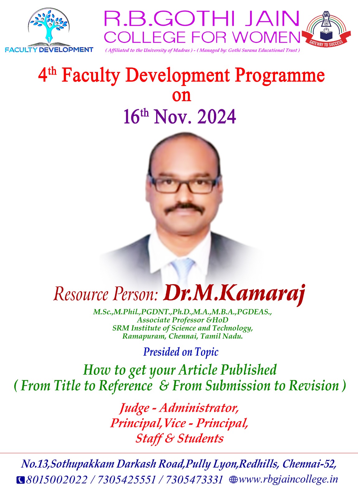 4th FACULTY DEVELOPMENT PROGRAMME
